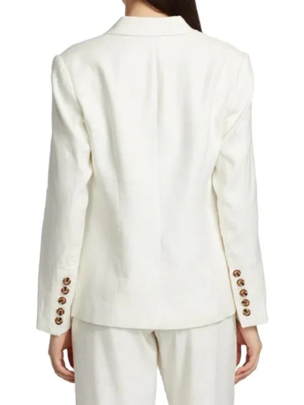 Elie Tahari Soft White Double-Breasted Blazer with Tortoiseshell Buttons NWT 12 - Picture 4 of 10
